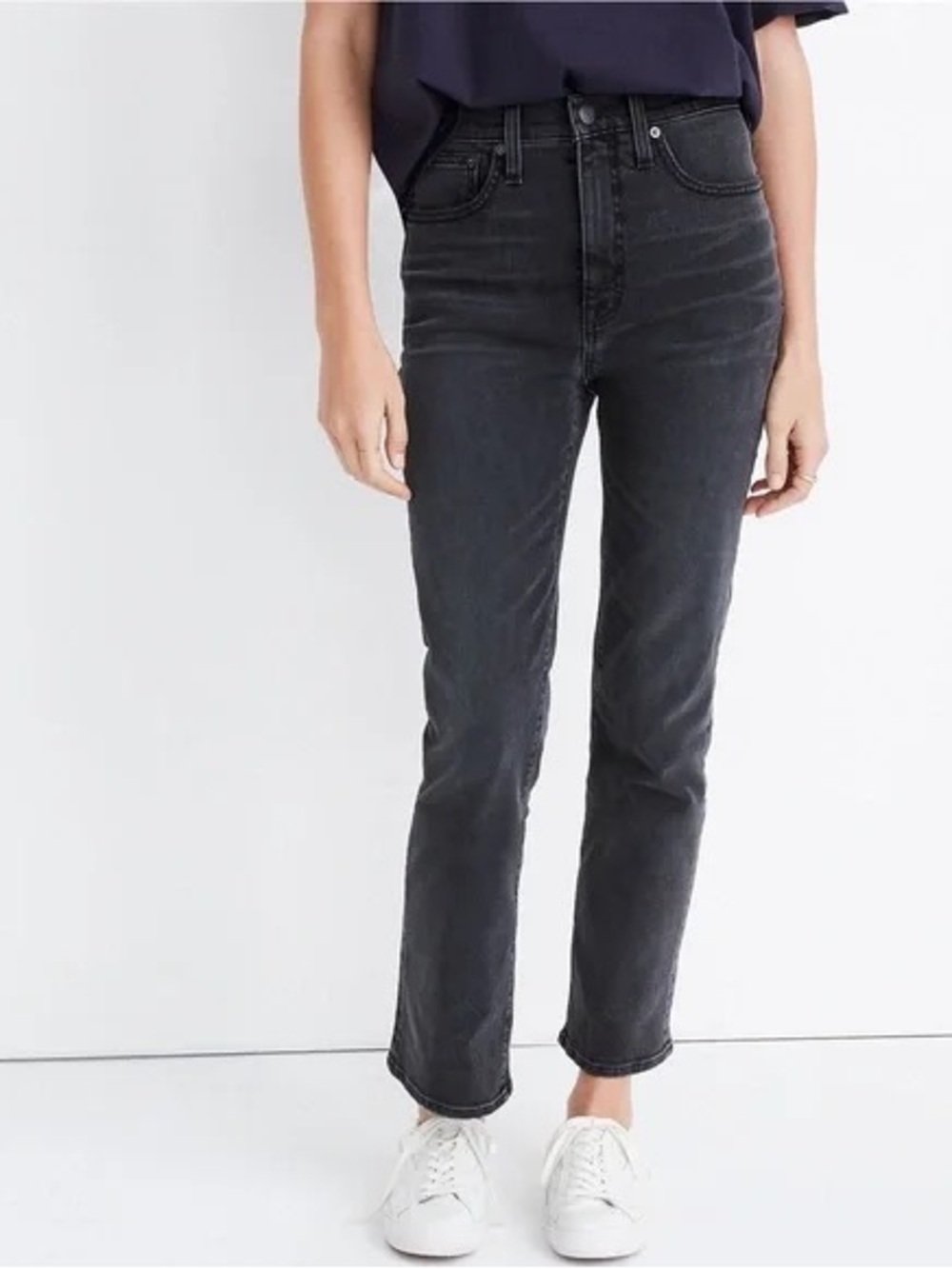 Women’s | Madewell Slim Demi-Boot Jeans Washed Black | Size 27